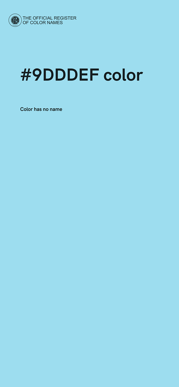 #9DDDEF color image