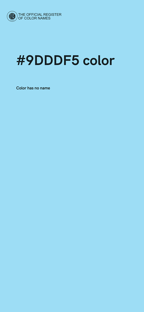 #9DDDF5 color image