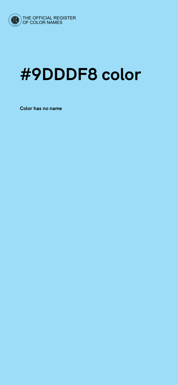 #9DDDF8 color image