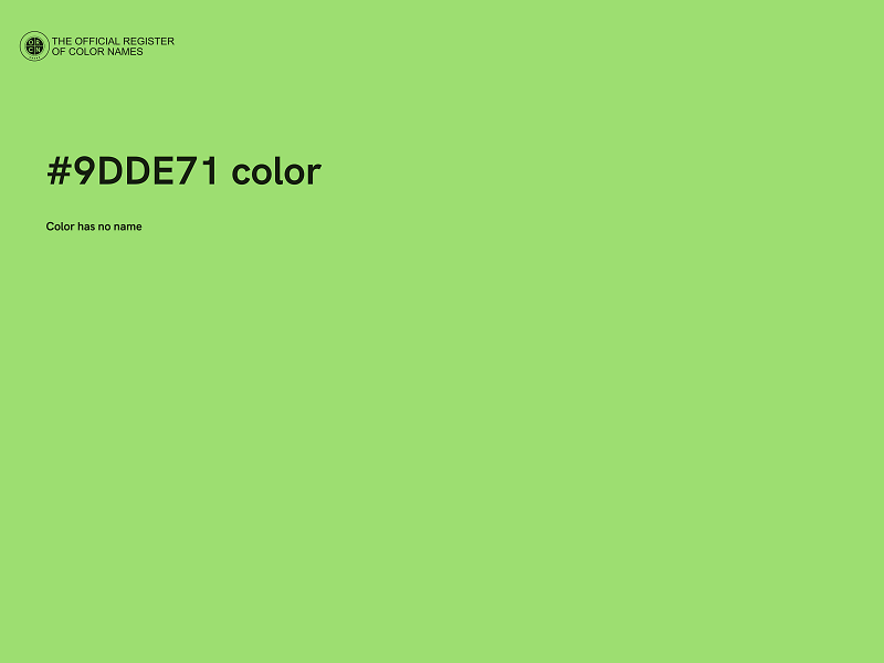 #9DDE71 color image