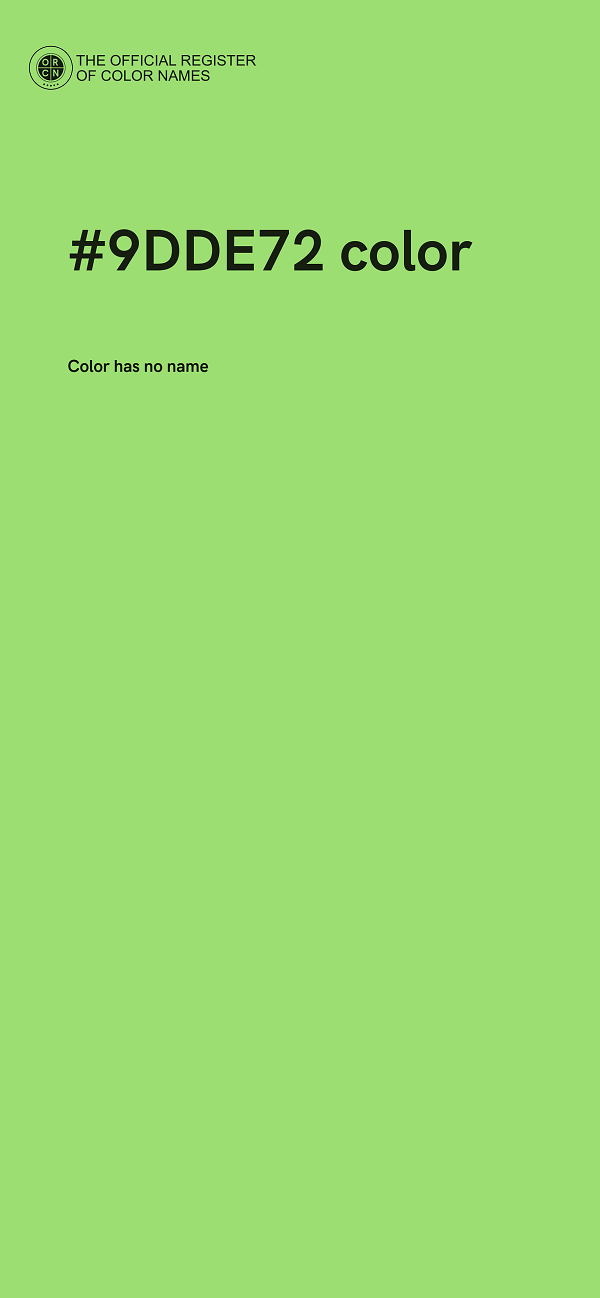 #9DDE72 color image