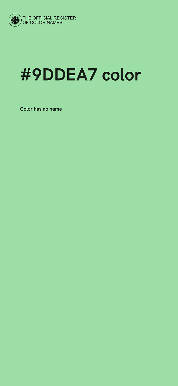 #9DDEA7 color image