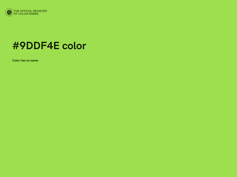 #9DDF4E color image