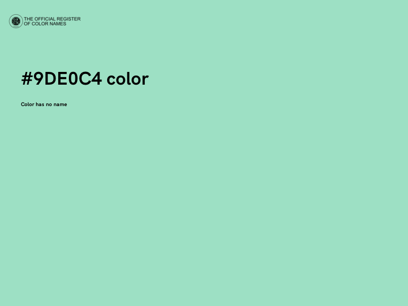 #9DE0C4 color image