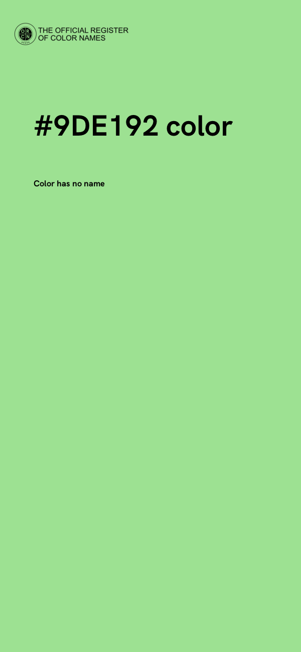 #9DE192 color image