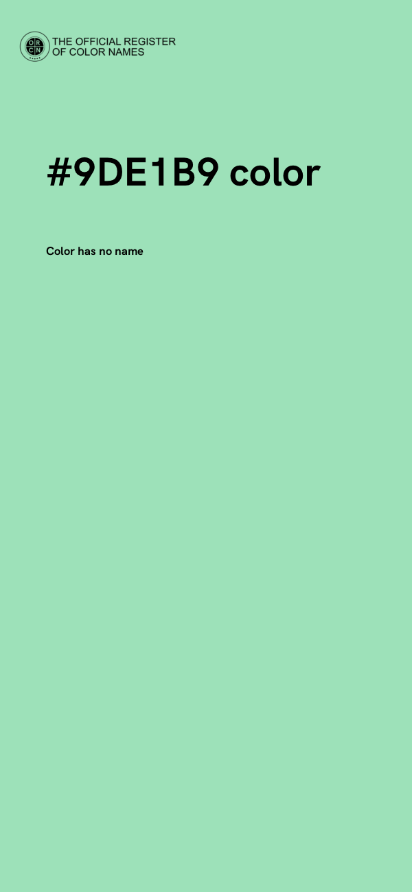 #9DE1B9 color image