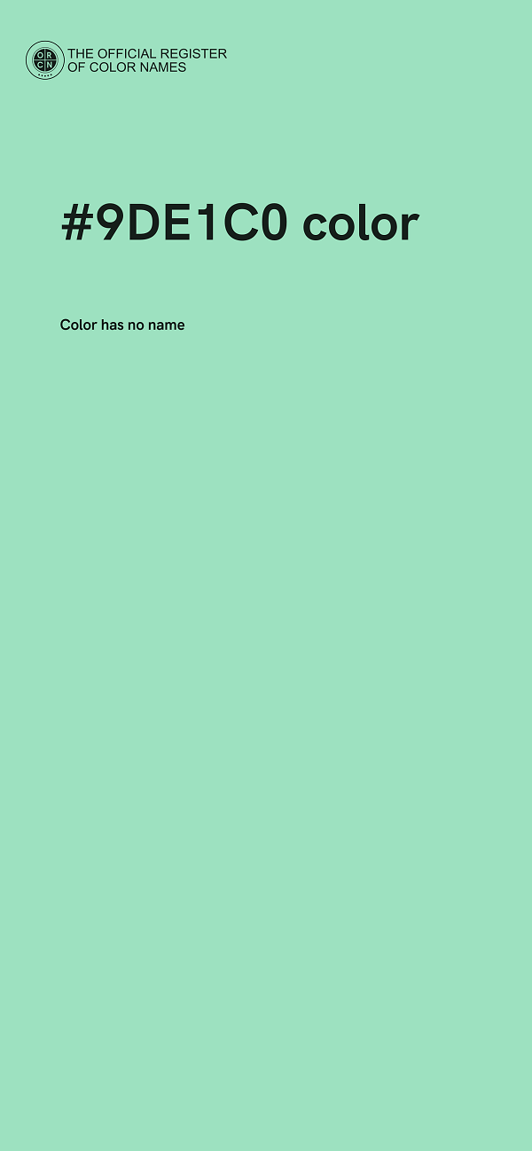 #9DE1C0 color image