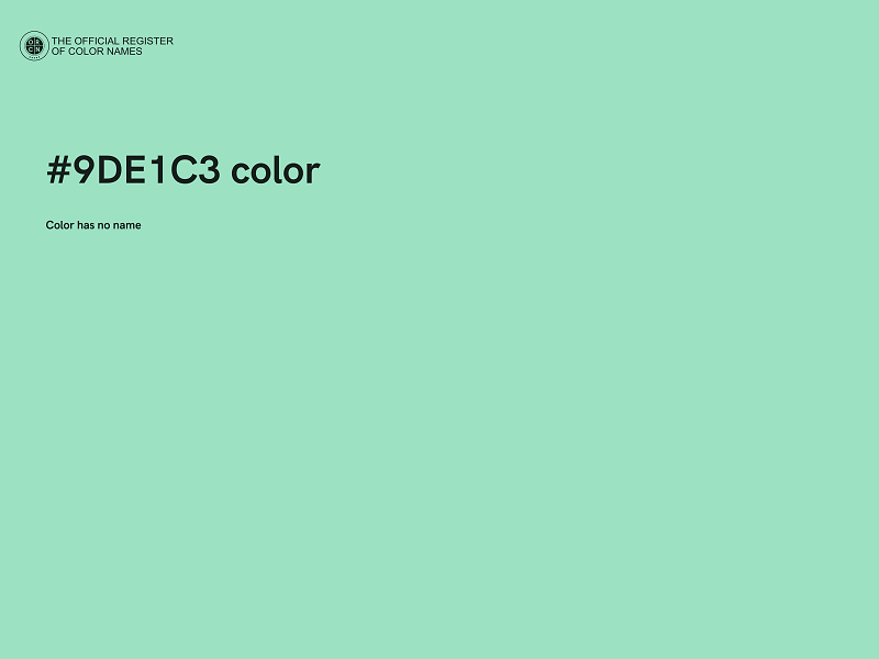 #9DE1C3 color image