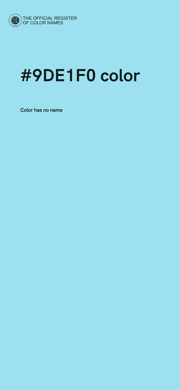#9DE1F0 color image