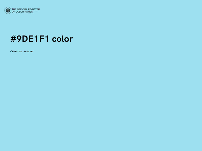 #9DE1F1 color image