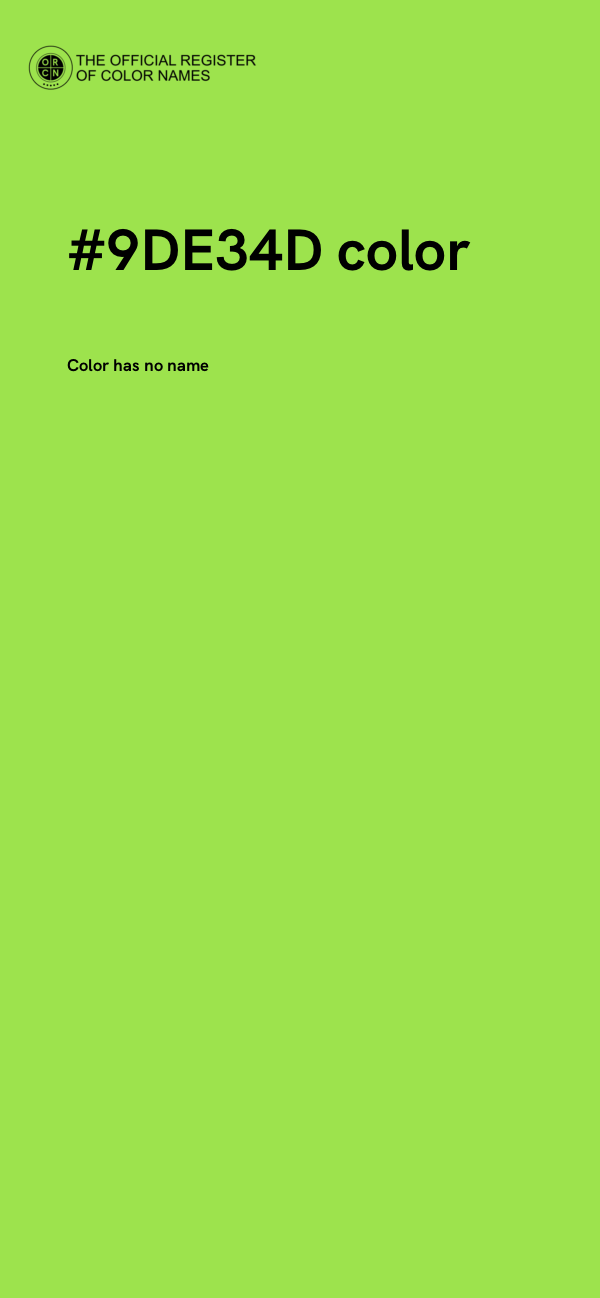 #9DE34D color image