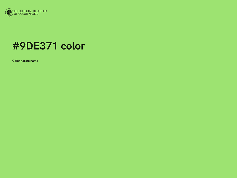 #9DE371 color image