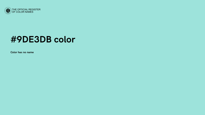 #9DE3DB color image