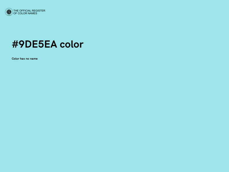 #9DE5EA color image