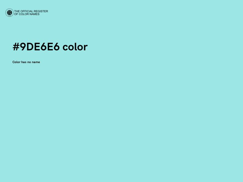 #9DE6E6 color image