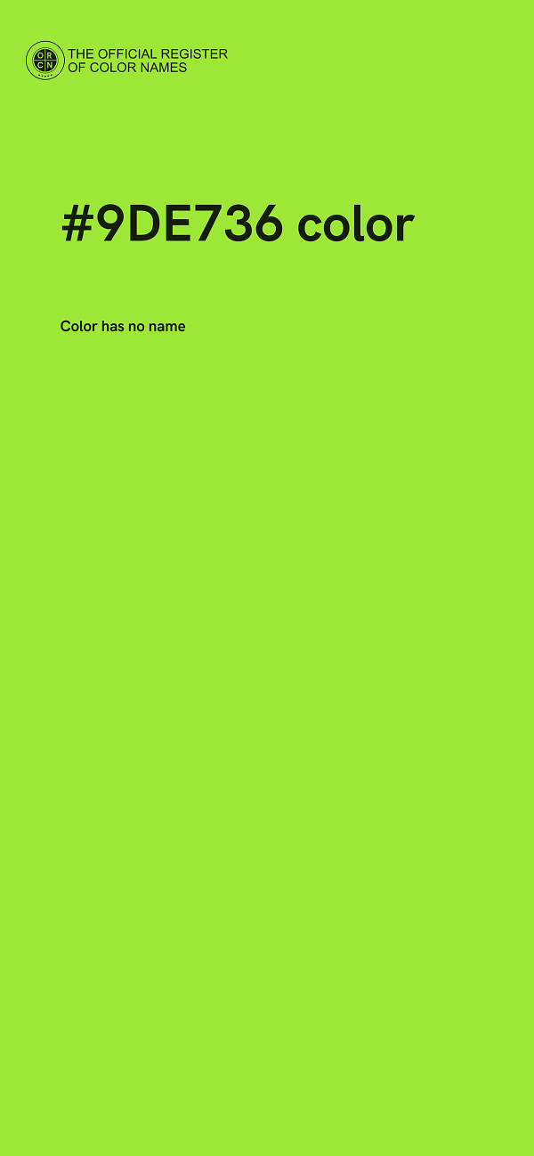 #9DE736 color image