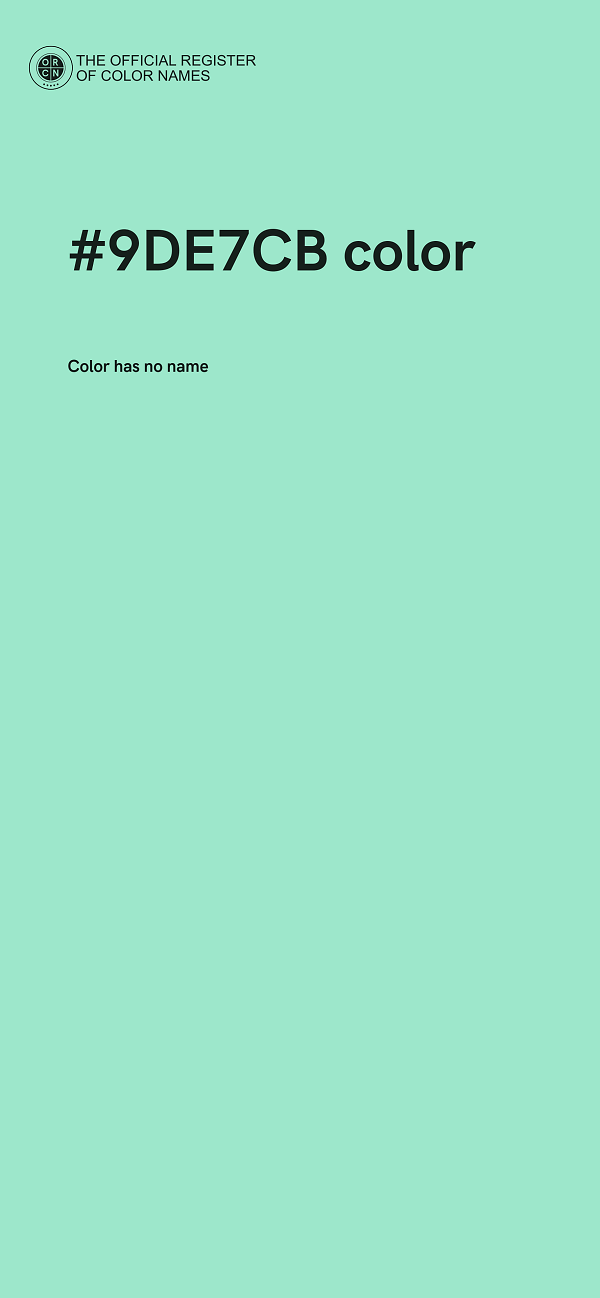 #9DE7CB color image
