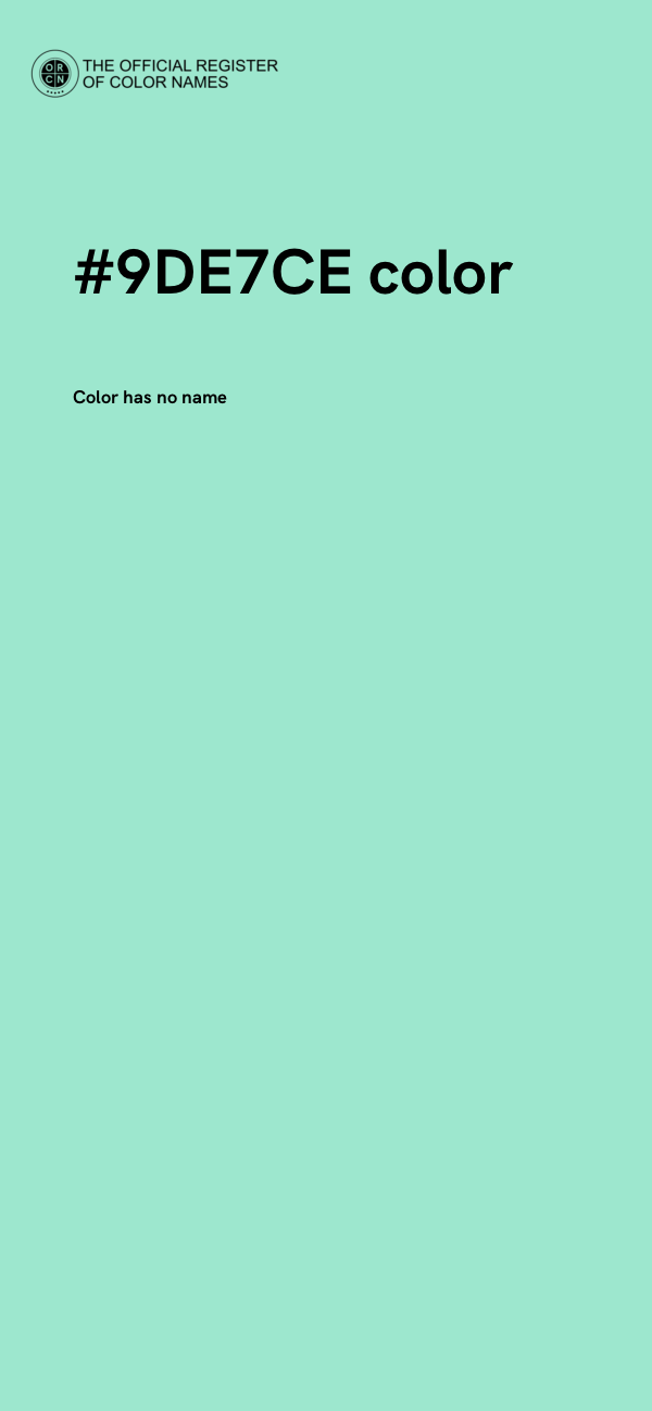 #9DE7CE color image