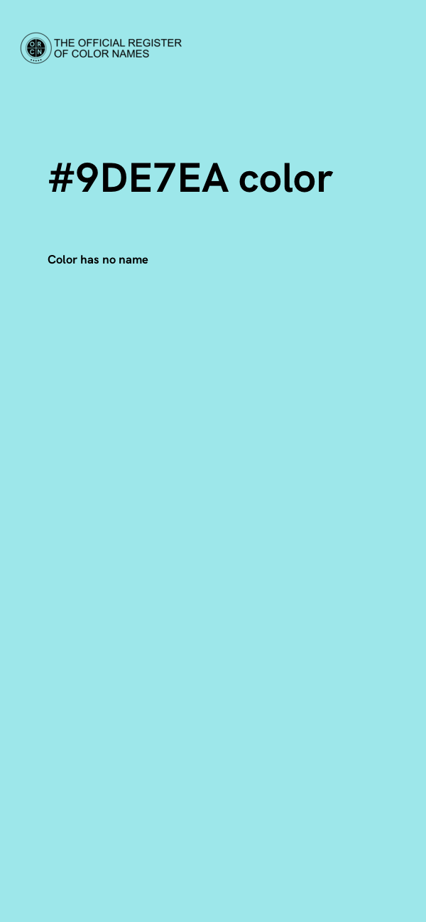 #9DE7EA color image