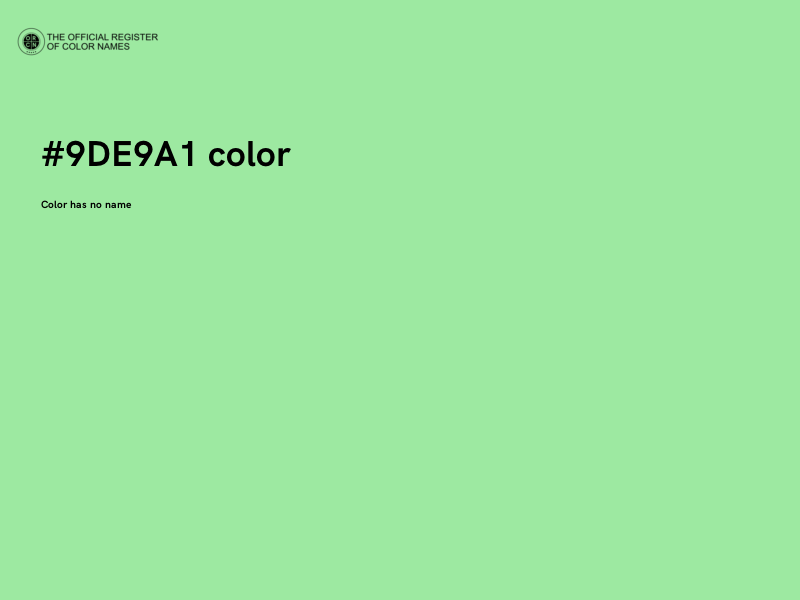 #9DE9A1 color image