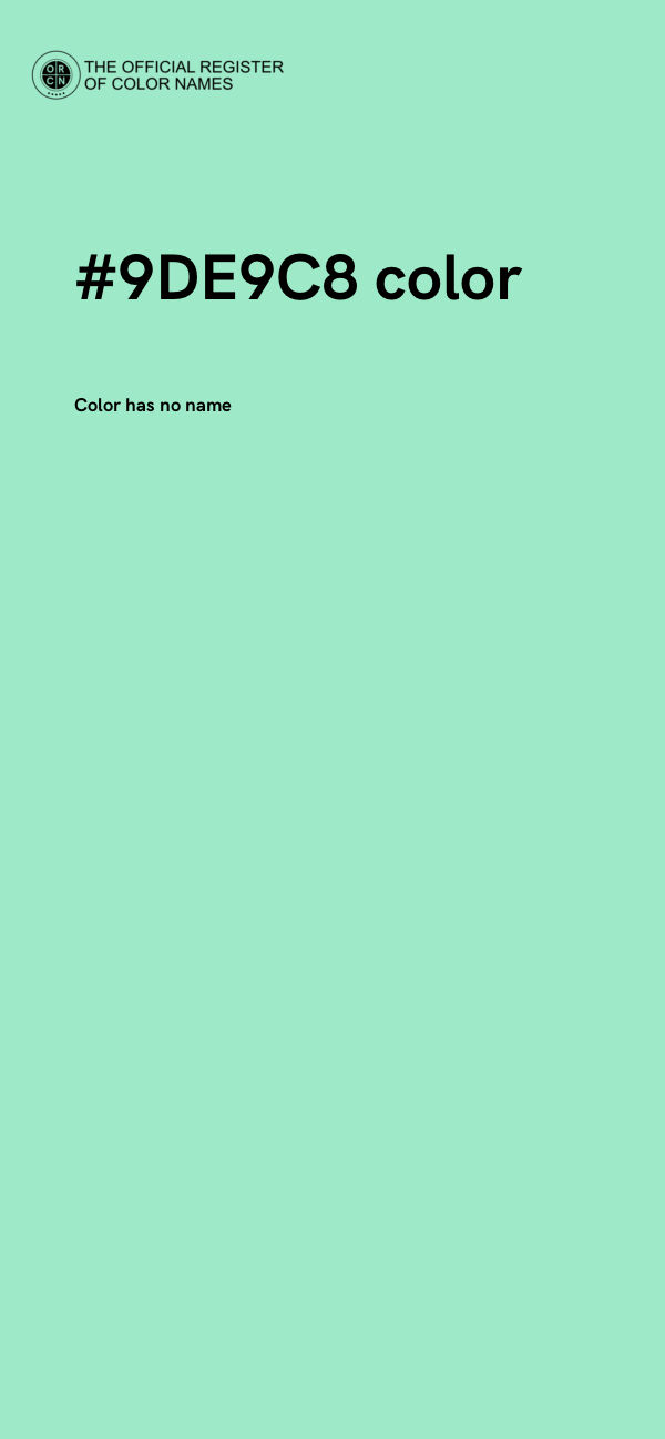 #9DE9C8 color image