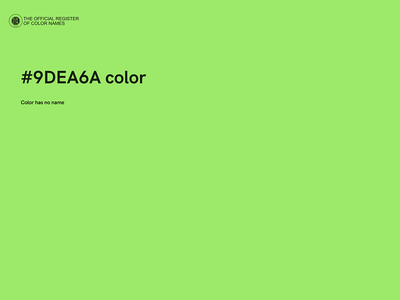 #9DEA6A color image