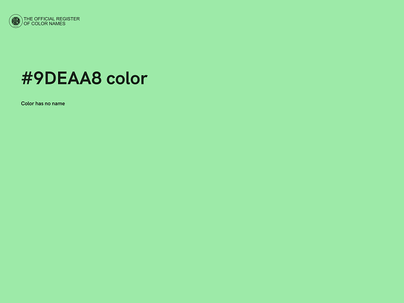 #9DEAA8 color image