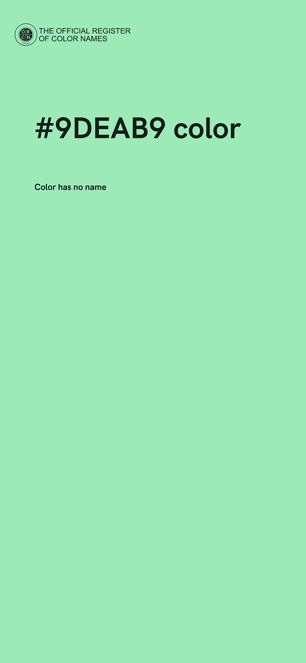 #9DEAB9 color image