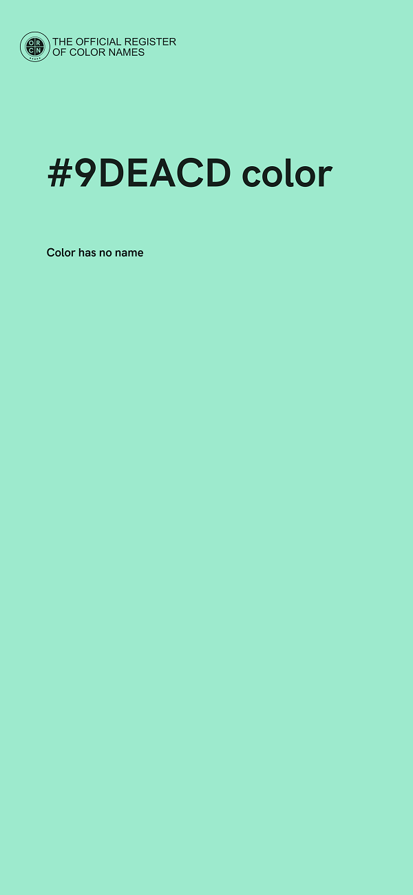 #9DEACD color image
