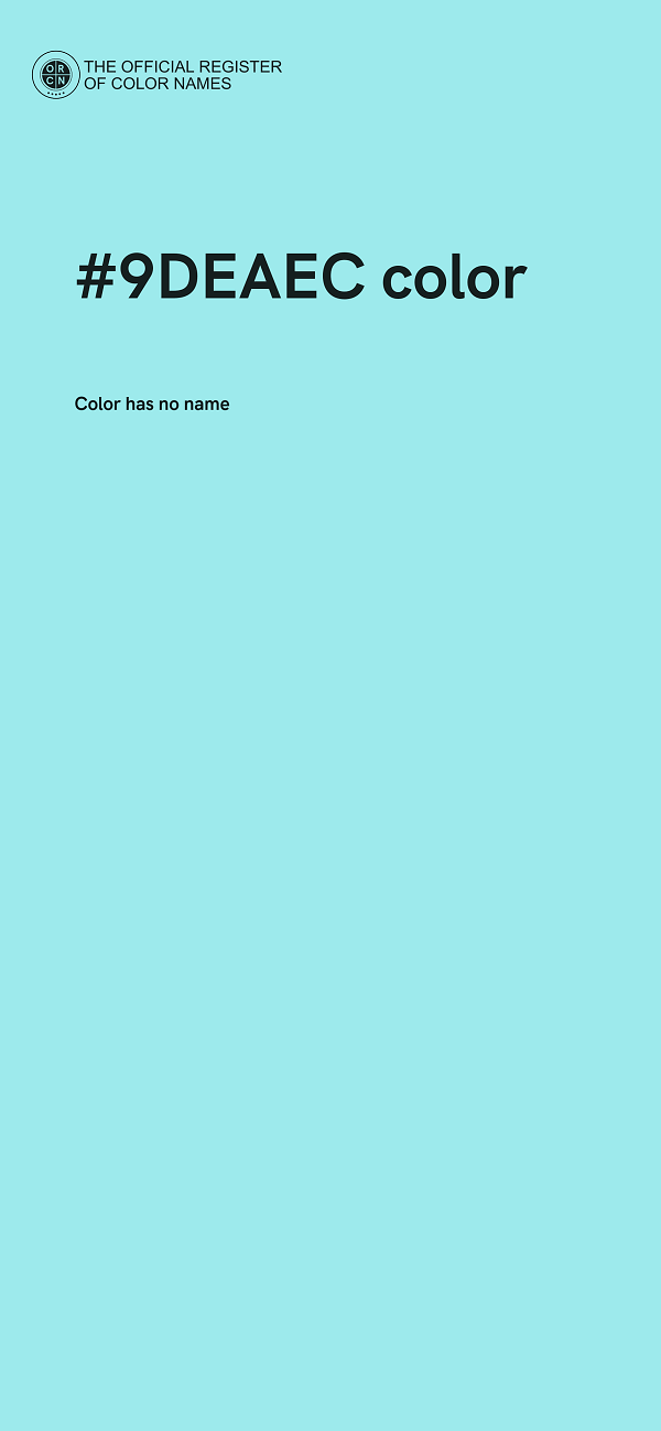 #9DEAEC color image