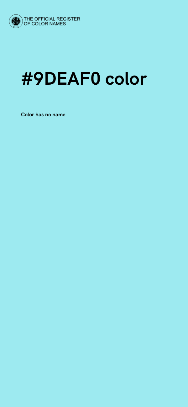 #9DEAF0 color image