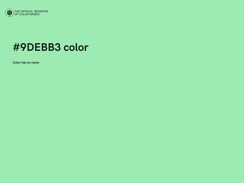 #9DEBB3 color image