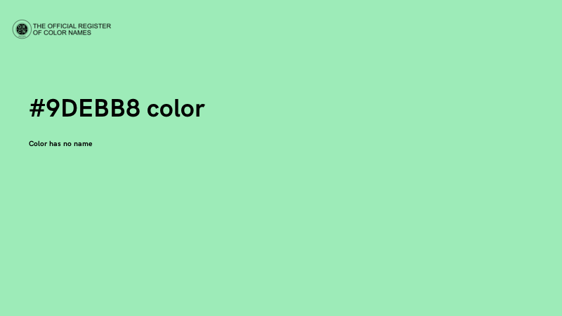#9DEBB8 color image