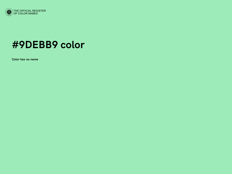 #9DEBB9 color image
