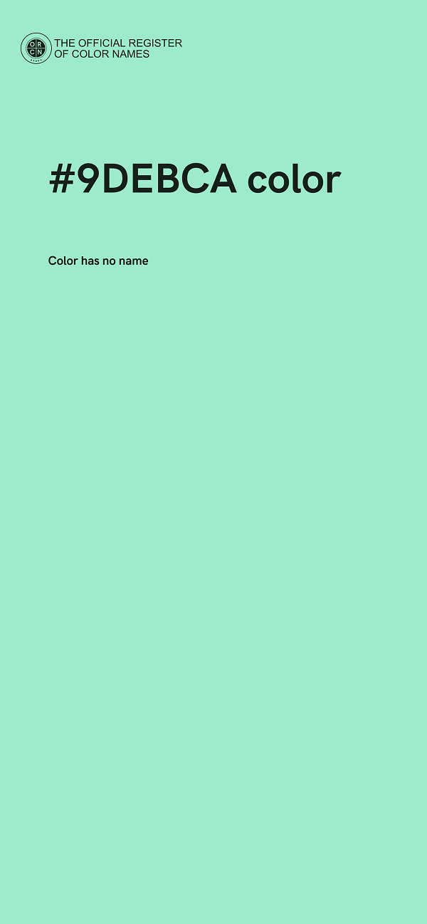 #9DEBCA color image