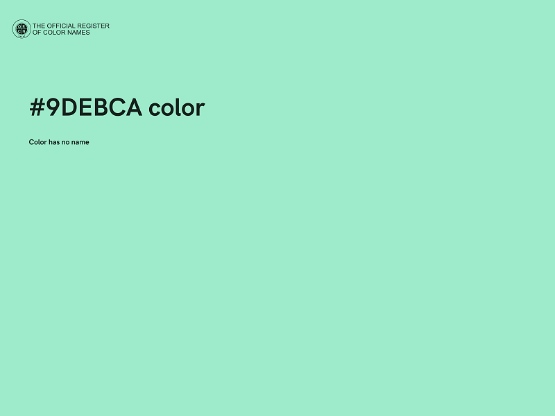 #9DEBCA color image