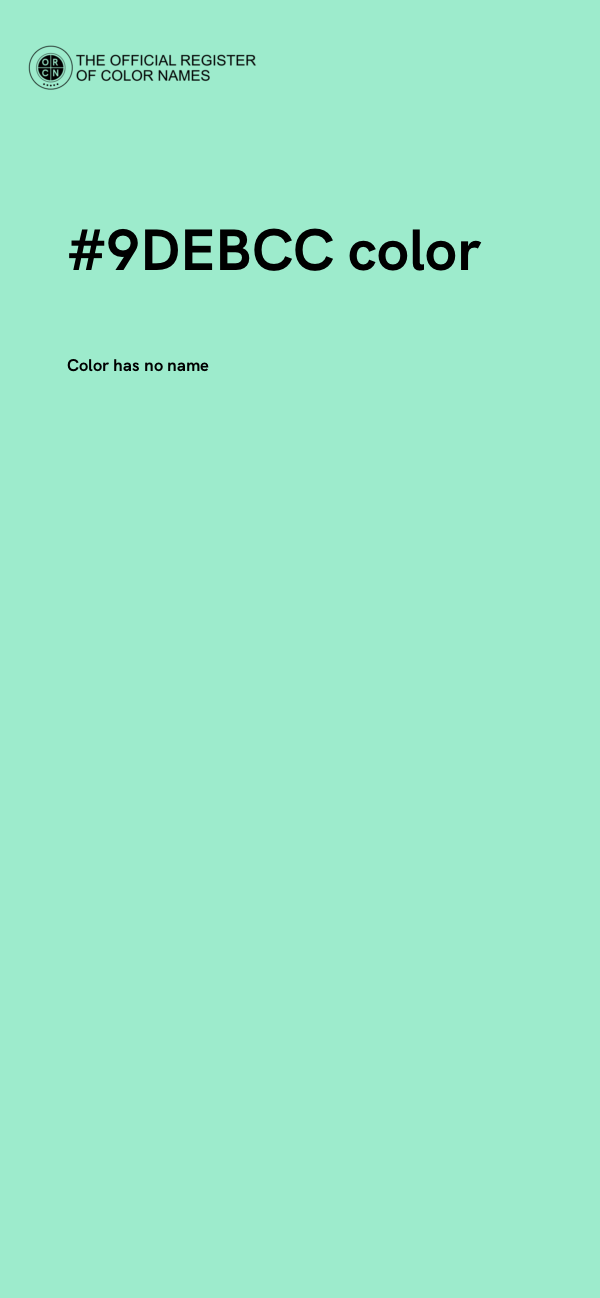 #9DEBCC color image