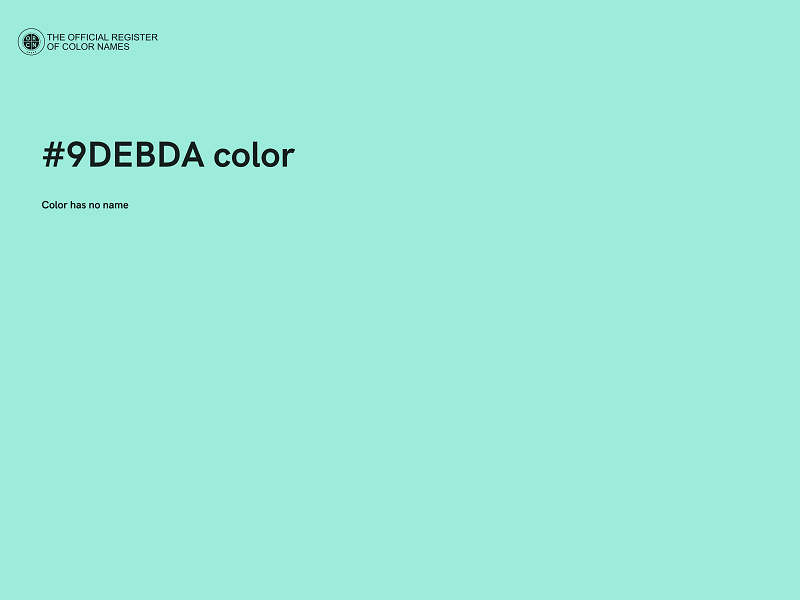 #9DEBDA color image