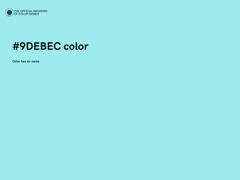 #9DEBEC color image