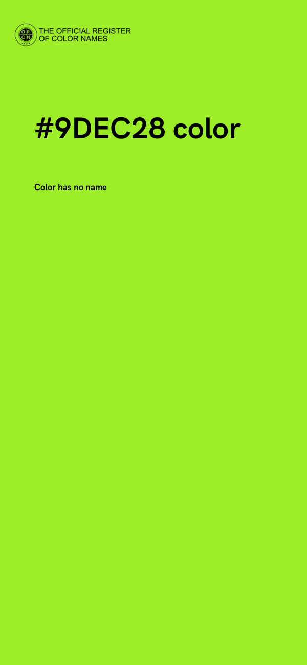 #9DEC28 color image