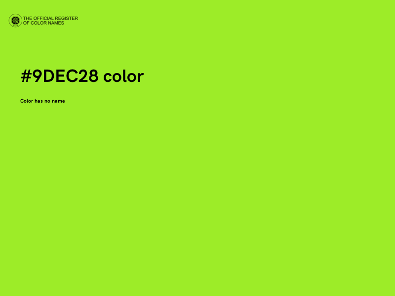 #9DEC28 color image