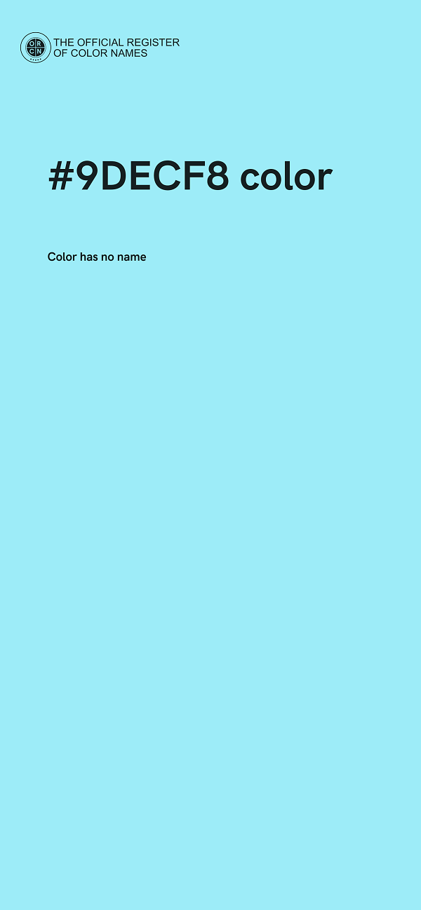 #9DECF8 color image