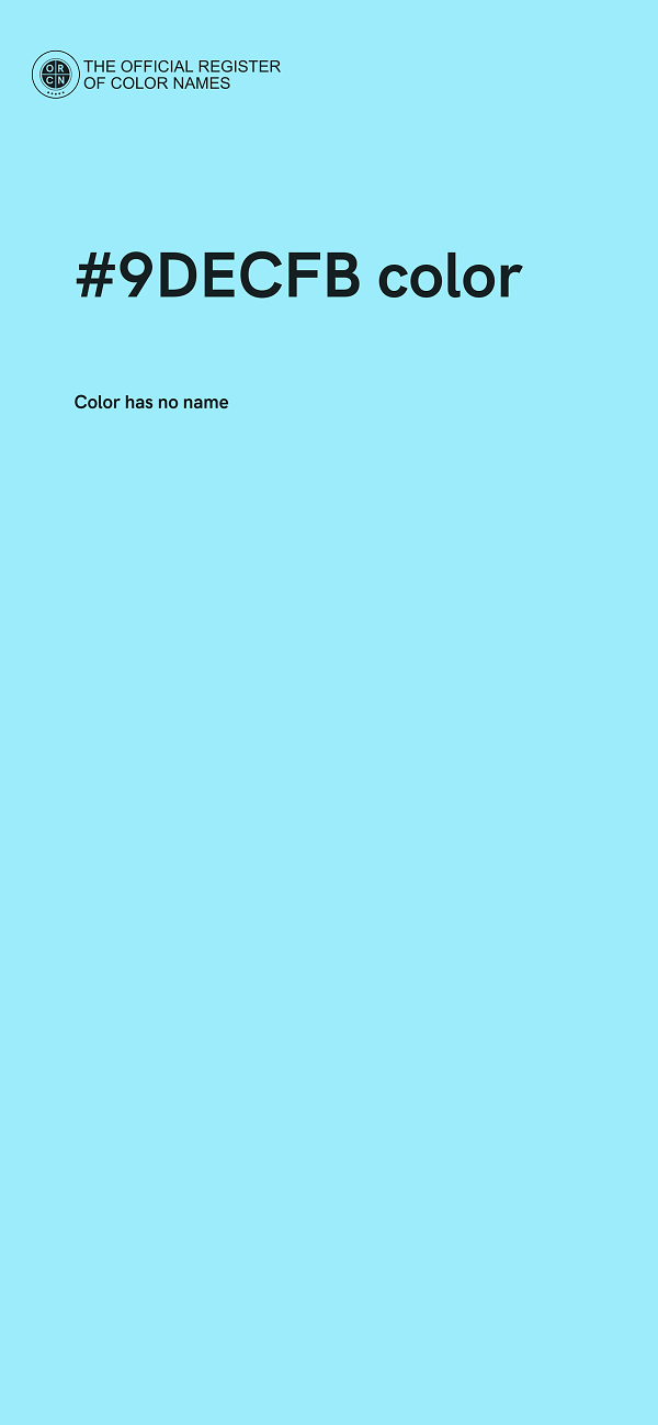#9DECFB color image