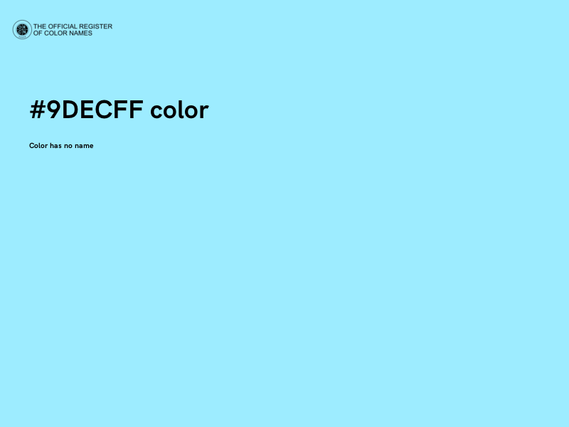#9DECFF color image