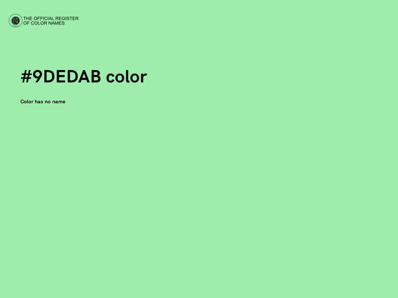 #9DEDAB color image
