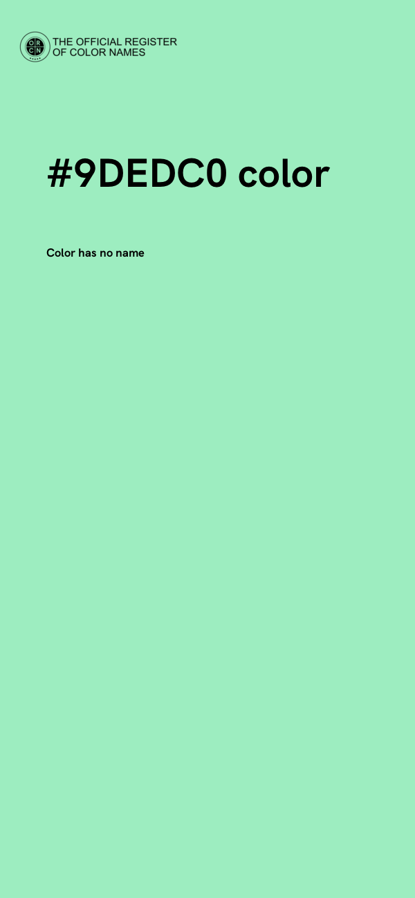 #9DEDC0 color image