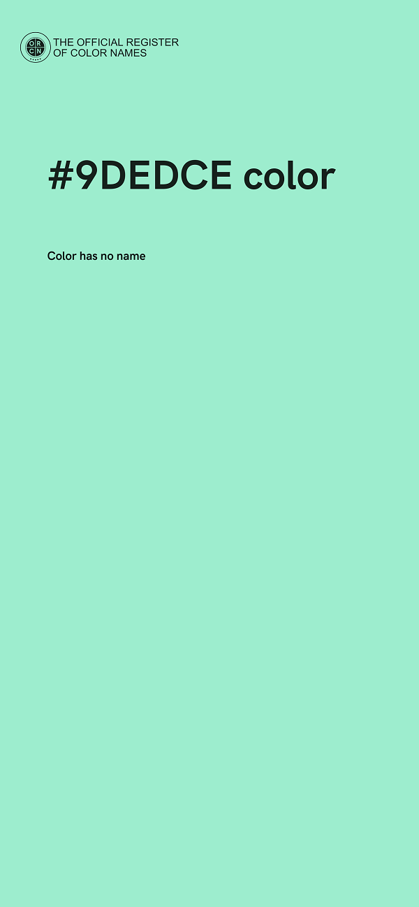 #9DEDCE color image