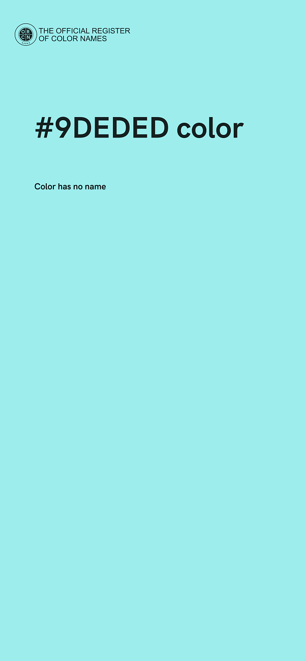 #9DEDED color image