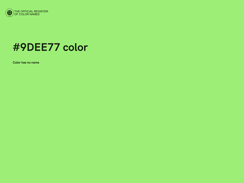 #9DEE77 color image