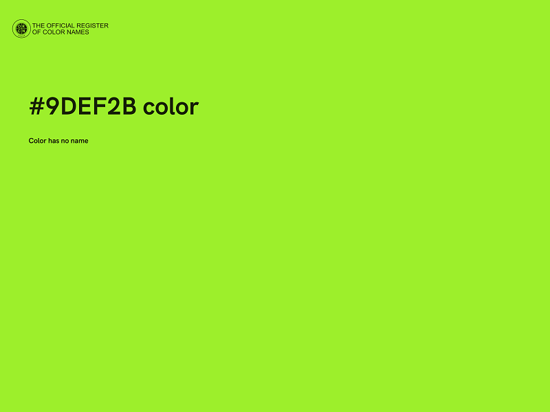 #9DEF2B color image